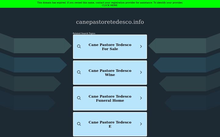 Screenshot of canepastoretedesco.info