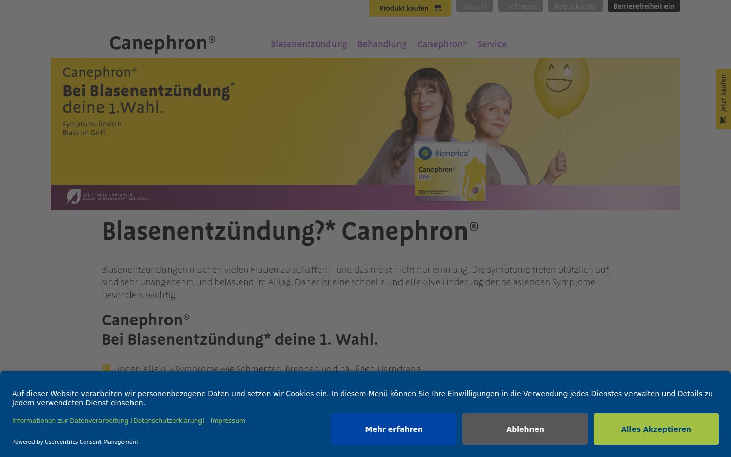 Screenshot tal-banner tal-kunsens muri qabel kwalunkwe interazzjoni