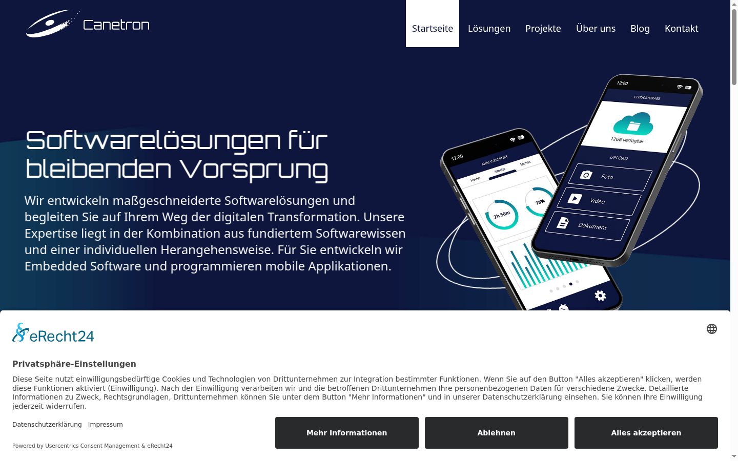 Screenshot tal-banner tal-kunsens muri qabel kwalunkwe interazzjoni