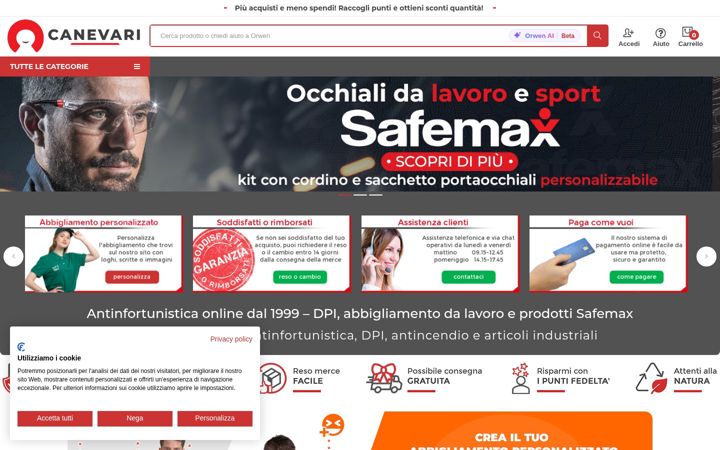 Screenshot of canevari.it