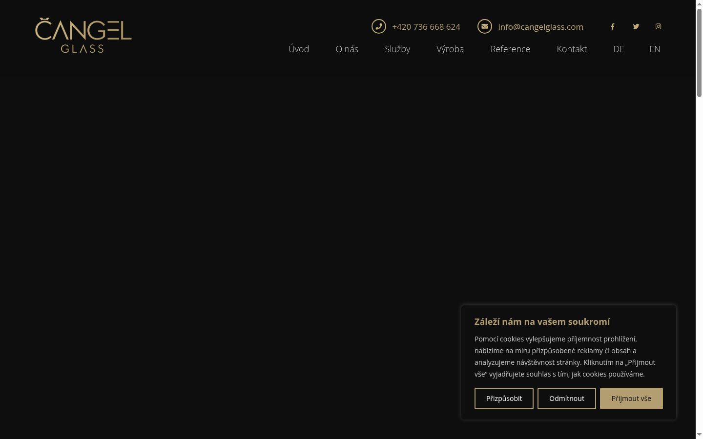 Screenshot del banner di consenso mostrato prima di qualsiasi interazione