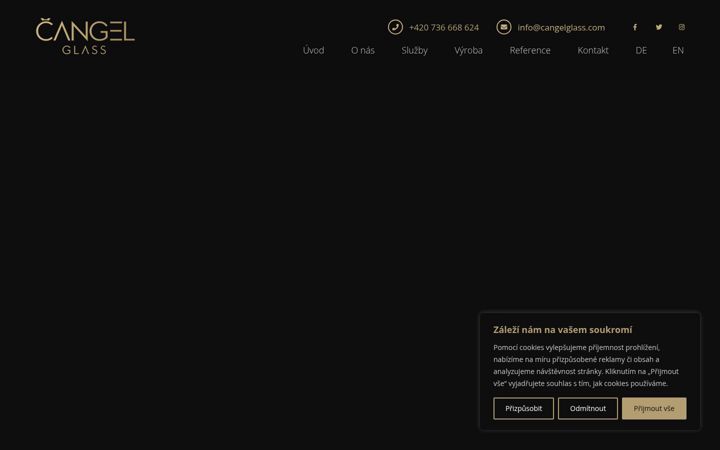 Screenshot of cangelglass.com