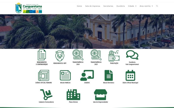 Screenshot of canguaretama.rn.gov.br