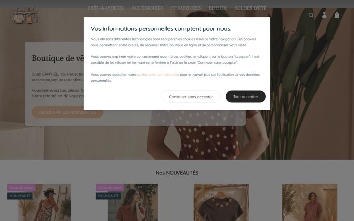 Screenshot ta' canhel.fr