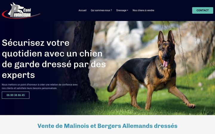 Screenshot of cani-protection.com