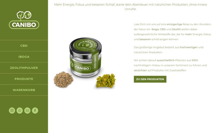 Screenshot of canibo.shop