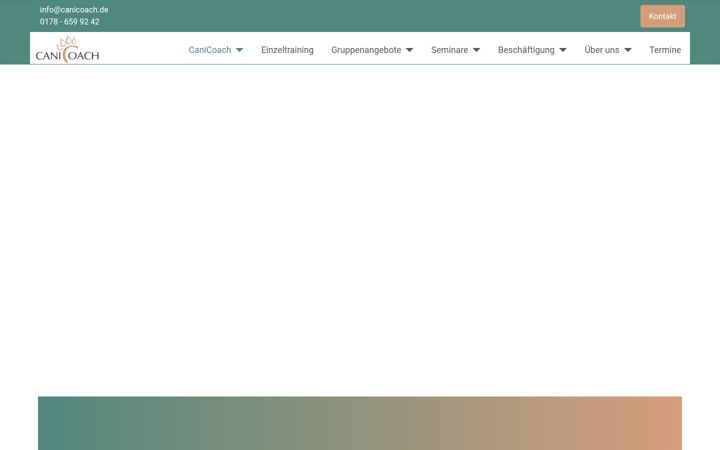 Screenshot of canicoach.de