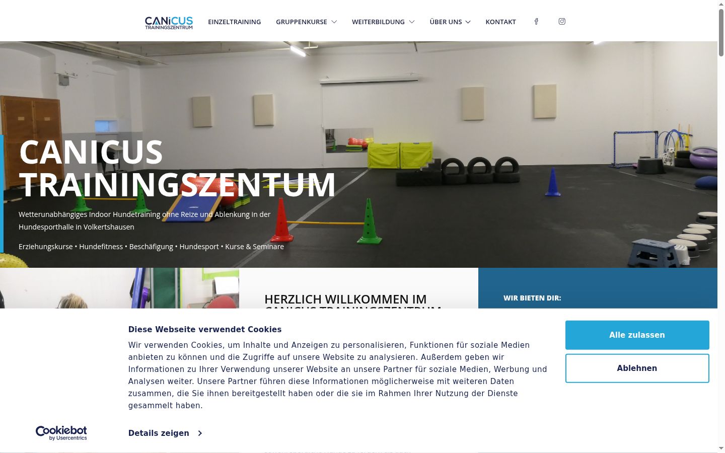 Screenshot van de toestemmingsbanner zoals getoond vóór enige interactie
