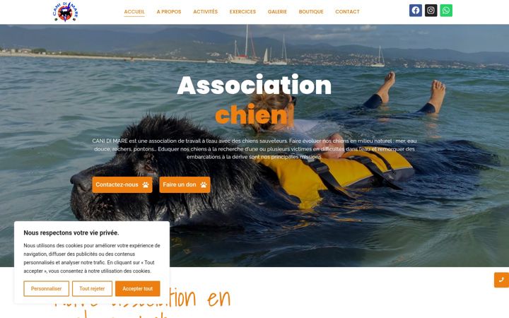 Screenshot of canidimare.fr