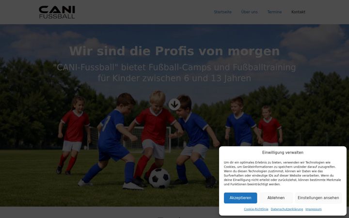 Screenshot ta' canifussball.de