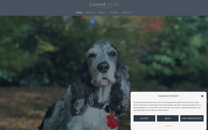 Screenshot of canine-cuts.co.uk