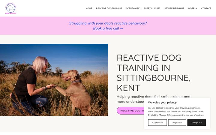 Screenshot of canineconnectioncompany.co.uk