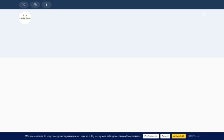 Screenshot di caninecuisine.ie