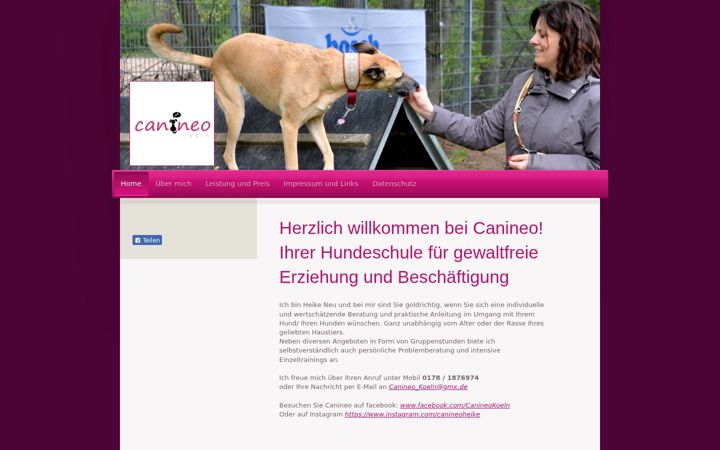 Screenshot of canineo-koeln.de