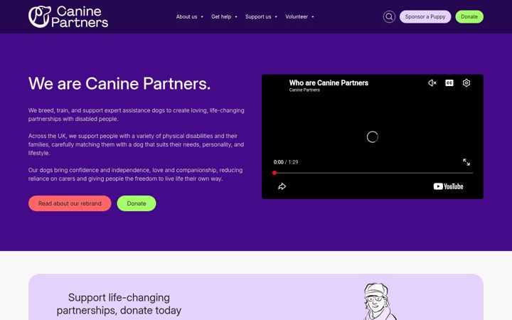 Screenshot of caninepartners.org.uk