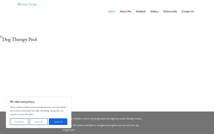Screenshot of caninephysioandbehaviour.co.uk