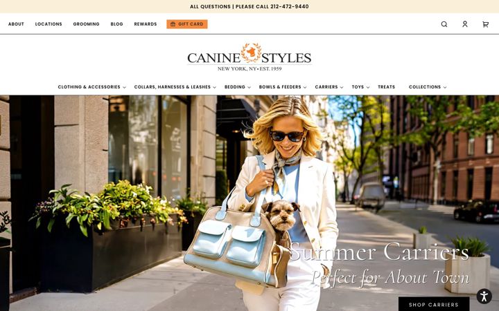 Captura de ecrã de caninestyles.com
