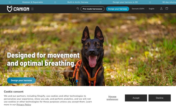 Screenshot of caniondog.com