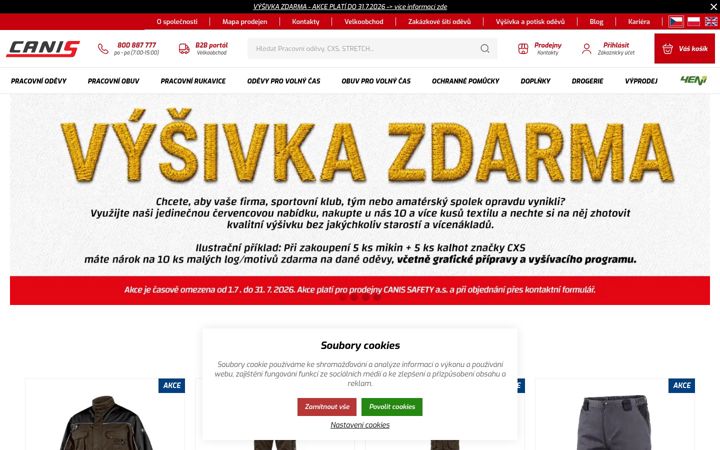 Screenshot of canis.cz