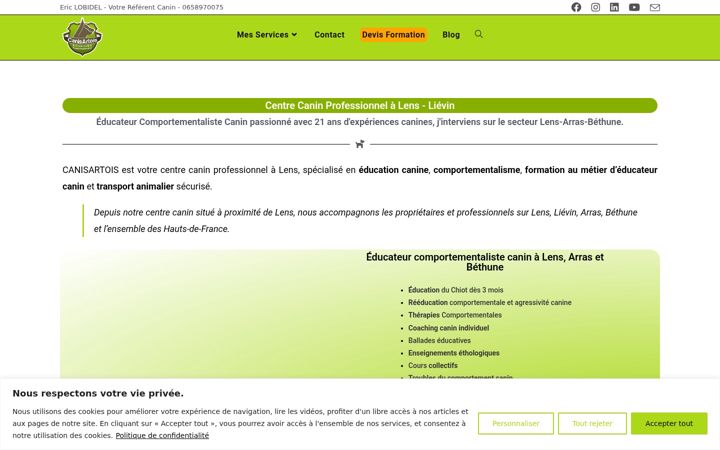 Screenshot of canisartois.fr