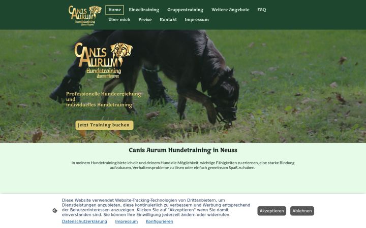 Screenshot of canisaurum-hundetraining.de