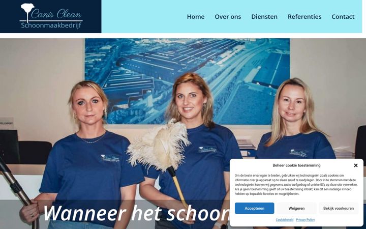 Screenshot of canisclean.nl