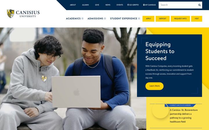 Screenshot of canisius.edu
