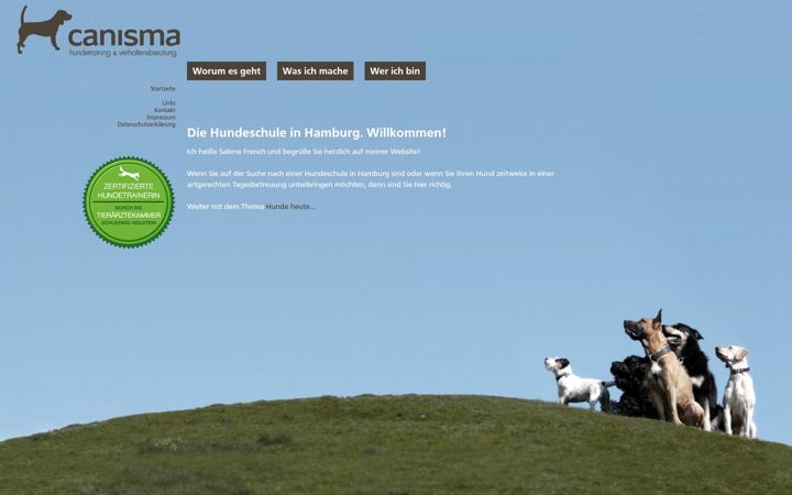 Screenshot of canisma.de