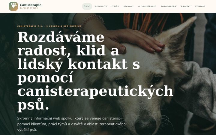 Screenshot of canisterapeuti.cz