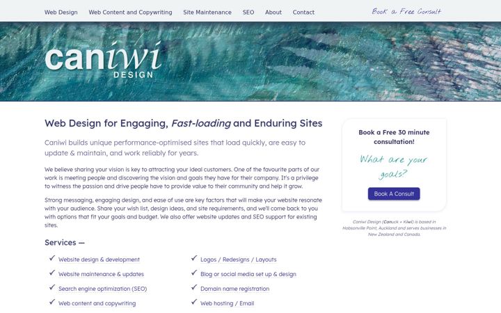 Screenshot of caniwi.ca