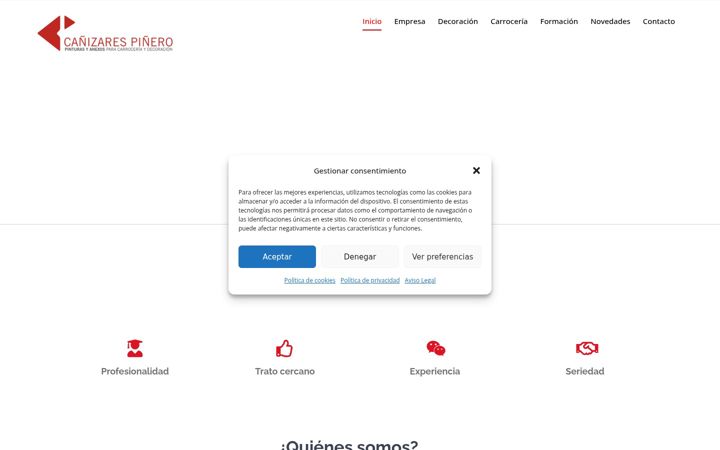Screenshot of canizarespinero.es
