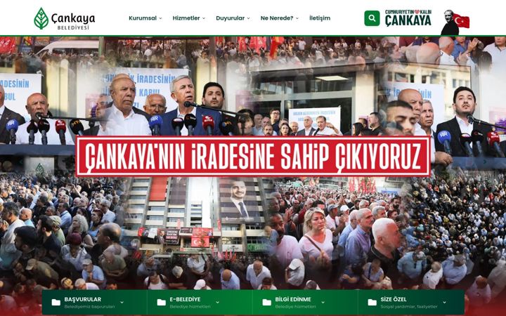 Snímek obrazovky cankaya.bel.tr