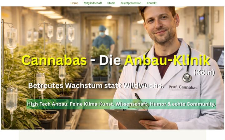Snímek obrazovky cannabasclub.de