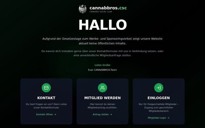 Skärmbild av cannabbros-csc.de