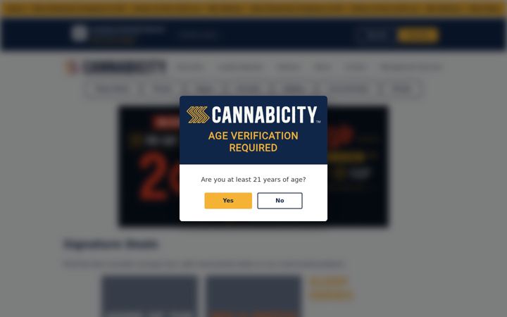 Screenshot di cannabicity.net