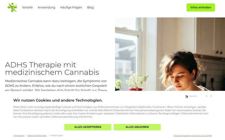 Skärmbild av cannabis-adhs.de