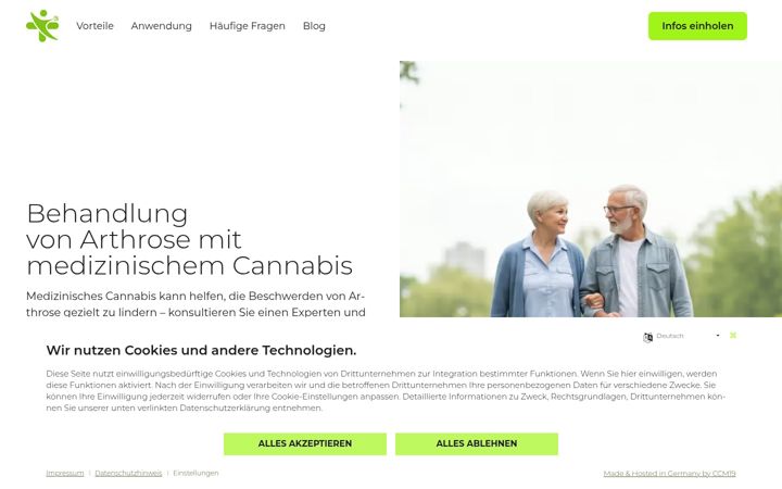 Skärmbild av cannabis-arthrose.de