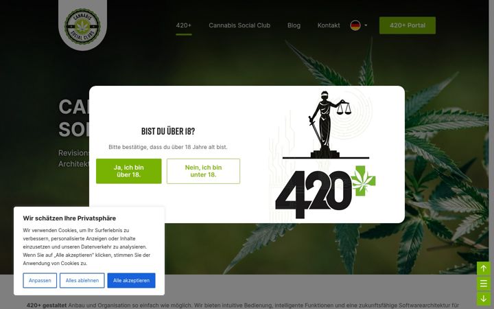 Skjermbilde av cannabis-social-clubs.eu