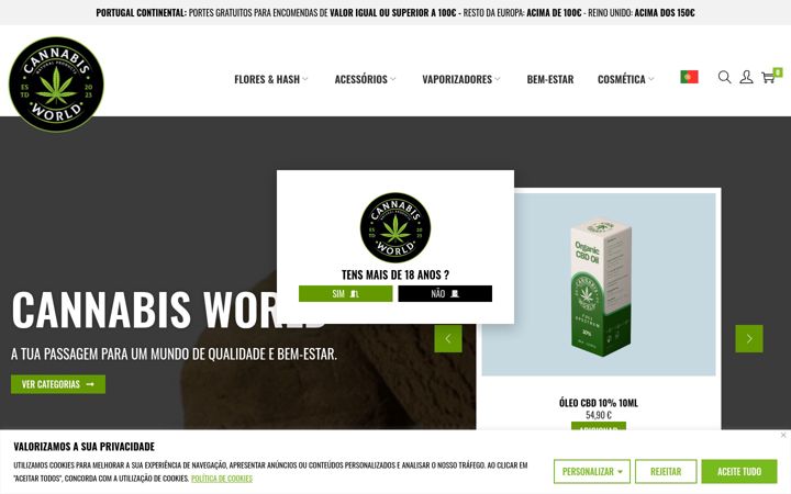 Screenshot of cannabis-world.shop