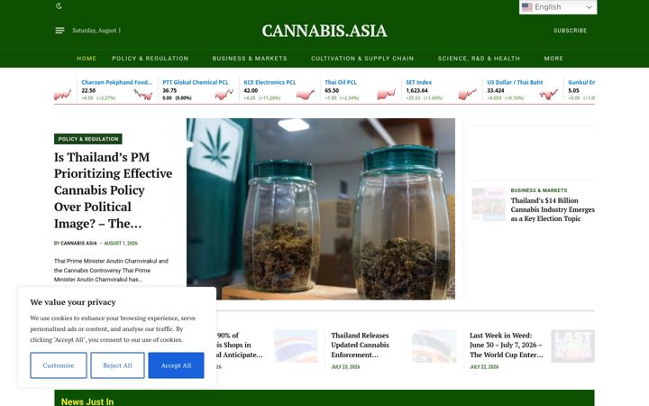 Screenshot of cannabis.asia