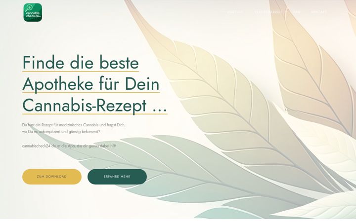 Screenshot ta' cannabischeck24.de