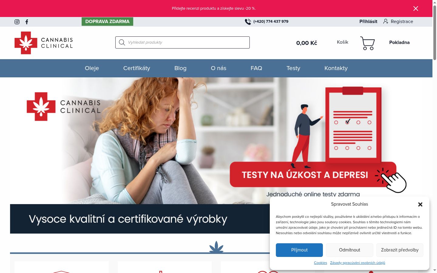 Zrzut ekranu banera zgody wyświetlanego przed jakąkolwiek interakcją