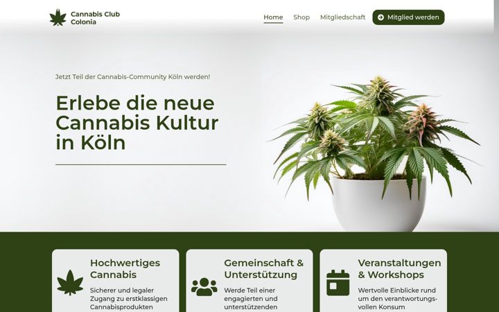 Screenshot of cannabisclubcolonia.de