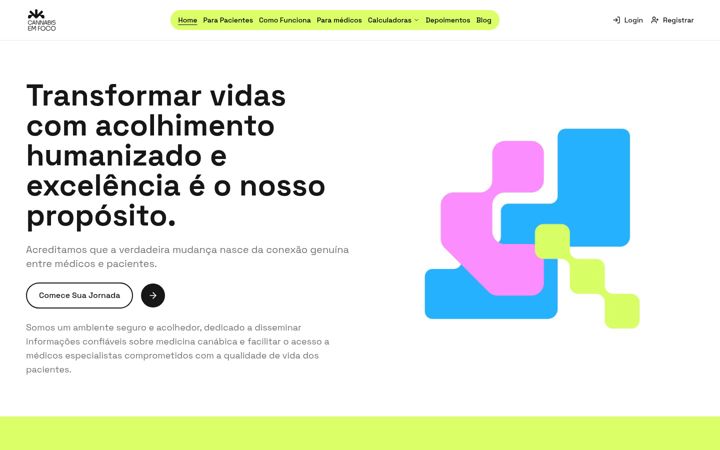 Screenshot of cannabisemfoco.com.br