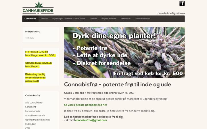 Screenshot of cannabisfroe.dk