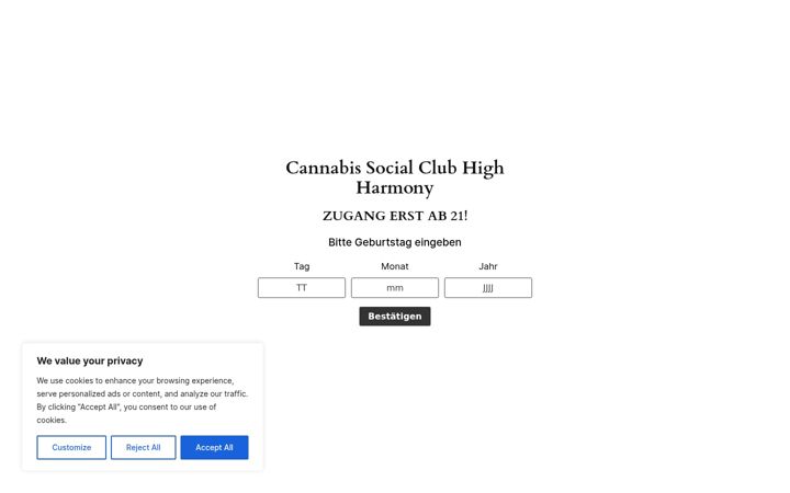 Screenshot ta' cannabissocialclubhighharmony.de
