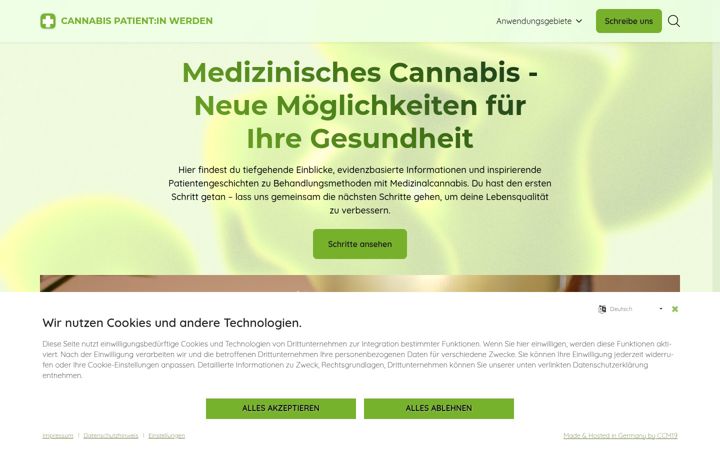 Screenshot of cannabistherapie.net