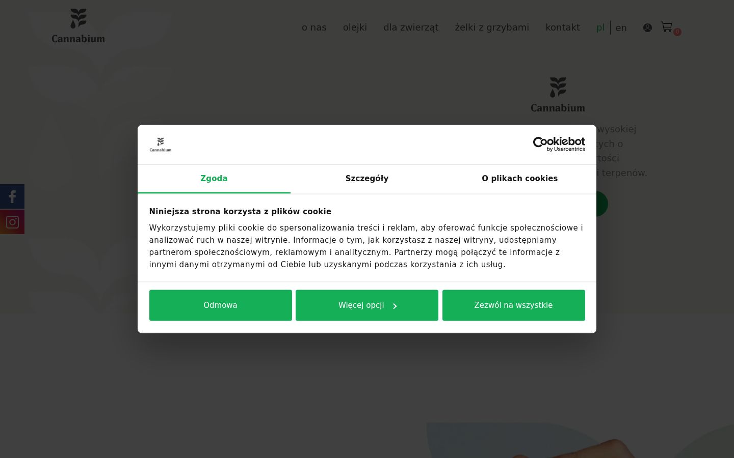 Zrzut ekranu banera zgody wyświetlanego przed jakąkolwiek interakcją