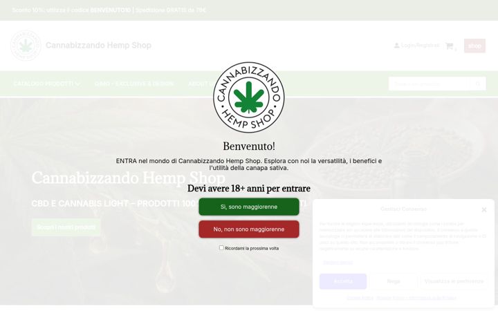 Screenshot of cannabizzando.it