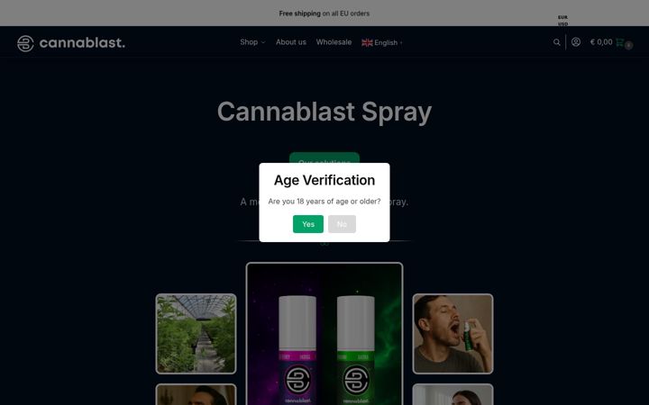 Screenshot of cannablast.eu